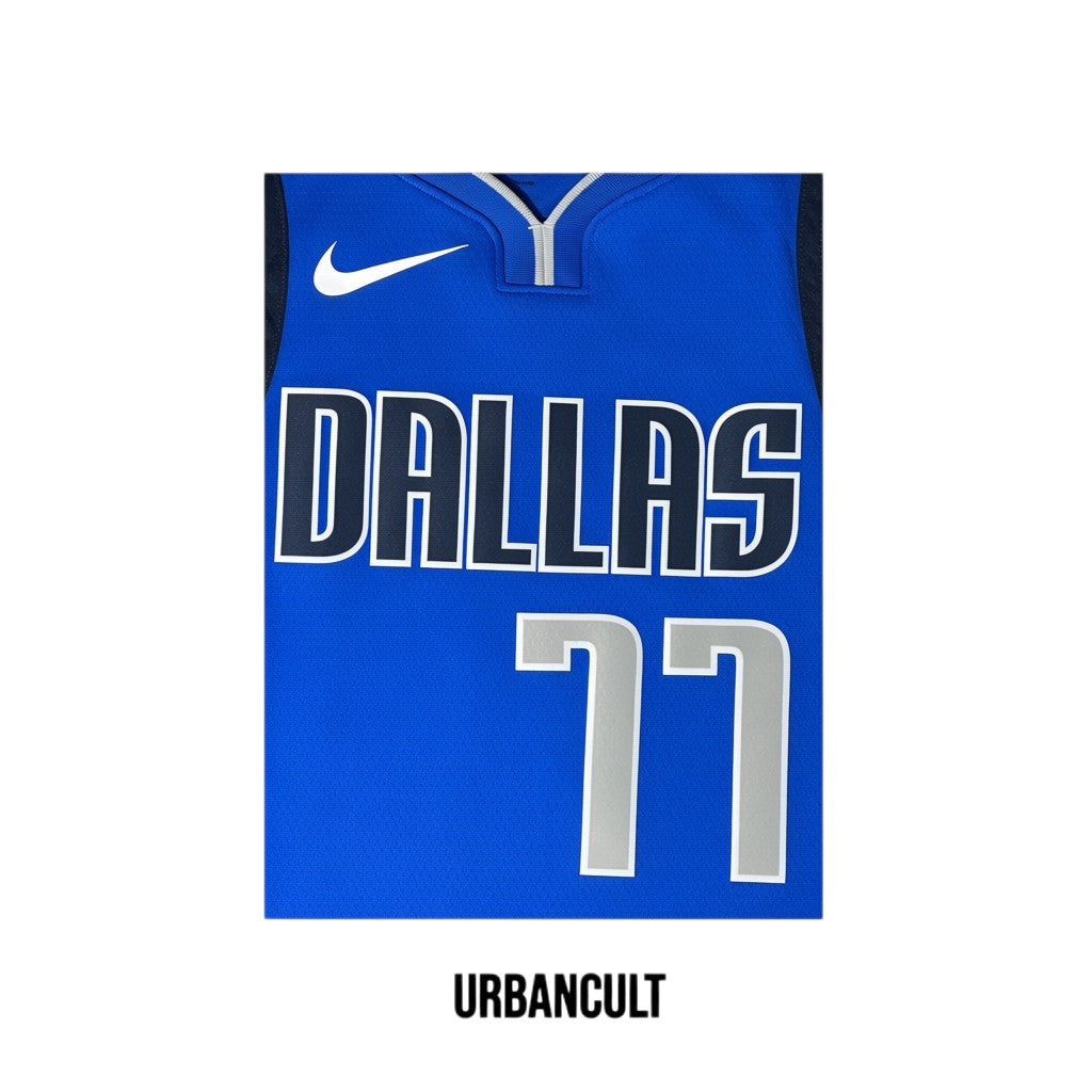 Urban Cult Official Dallas Mavericks Blue Basketball Jersey - Luka Dončić #77, Size M