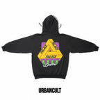 Urban Cult felpa con cappuccio nera in cotone pesante con logo Tri-Ferg e stelle 3D ricamate sulle maniche, collezione FW21.
