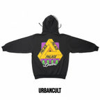 Urban Cult felpa con cappuccio nera in cotone pesante con logo Tri-Ferg e stelle 3D ricamate sulle maniche, collezione FW21.