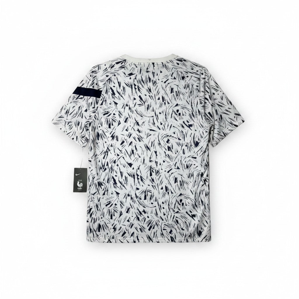 Urban Cult France 2020/2021 away jersey, white with navy and red abstract pattern, short sleeves, crew neck.