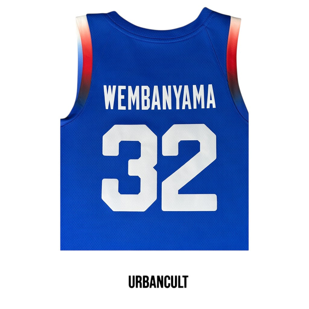 Urban Cult Official French National Basketball Jersey for Victor Wembanyama #32, blue, Nike, Dri-FIT technology