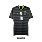 Urban Cult Germany 2016/17 away football jersey, Toni Kroos 18, black and grey striped, size M