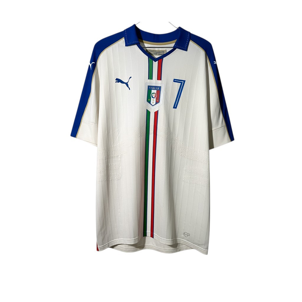 Urban Cult Maglia Italia Trasferta Zaza #7 Euro 2016 Match Version Rara Bianca XL