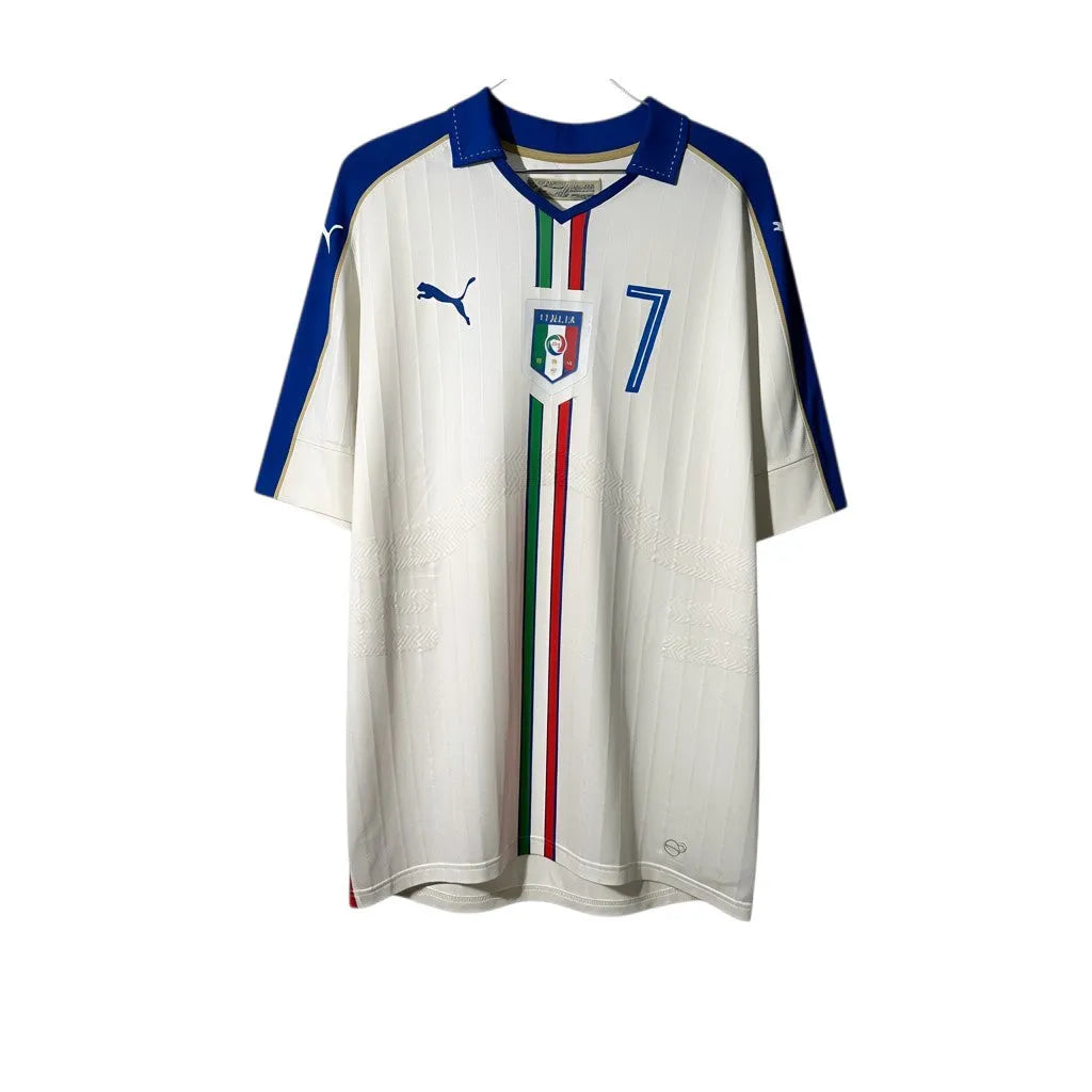 Urban Cult Maglia Italia Trasferta Zaza #7 Euro 2016 Match Version Rara Bianca XL