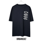 Urban Cult black cotton oversized fit T-Shirt Jordan x Travis Scott "Air Tee" with vertical oval graphic