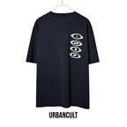 Urban Cult black cotton oversized fit T-Shirt Jordan x Travis Scott "Air Tee" with vertical oval graphic
