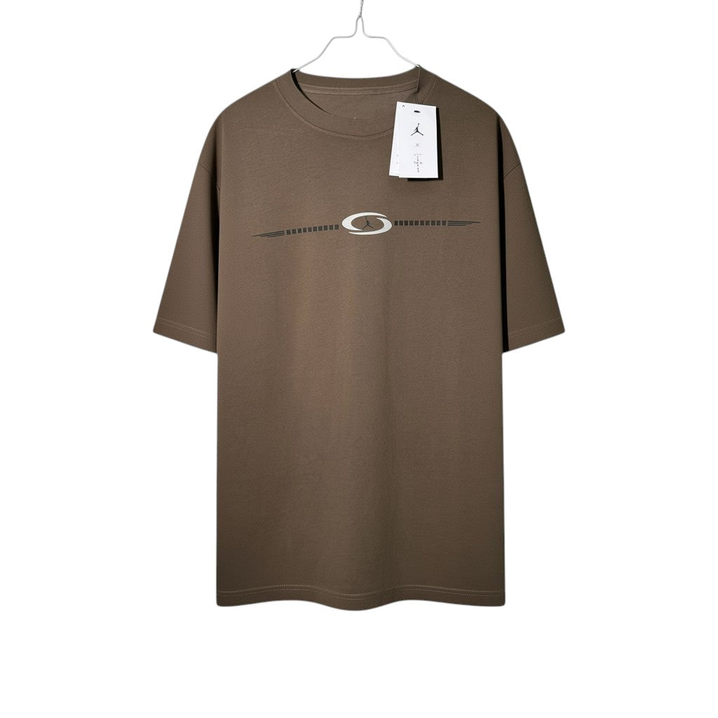 Urban Cult T-Shirt Jordan x Travis Scott Marrone in cotone con logo grafico oversize fit.