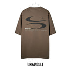 Urban Cult T-Shirt Jordan x Travis Scott Air Tee marrone in cotone con logo Cactus Jack e Jumpman sul retro.