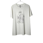 Urban Cult white cotton t-shirt with KAWS x Sesame Street Companion Outline graphic print. Size M.