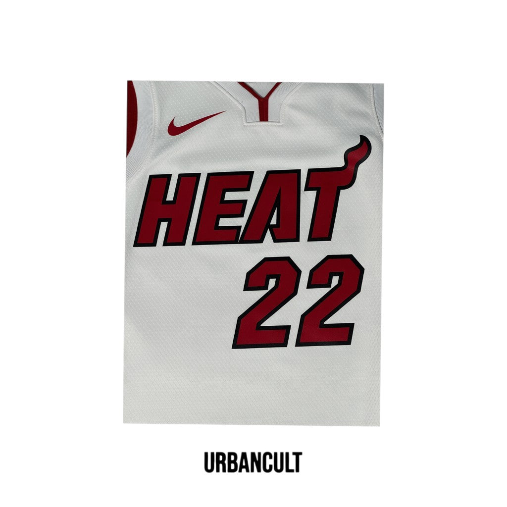 Urban Cult Official Miami Heat Jimmy Butler #22 white basketball jersey, size M. Nike Dri-FIT.