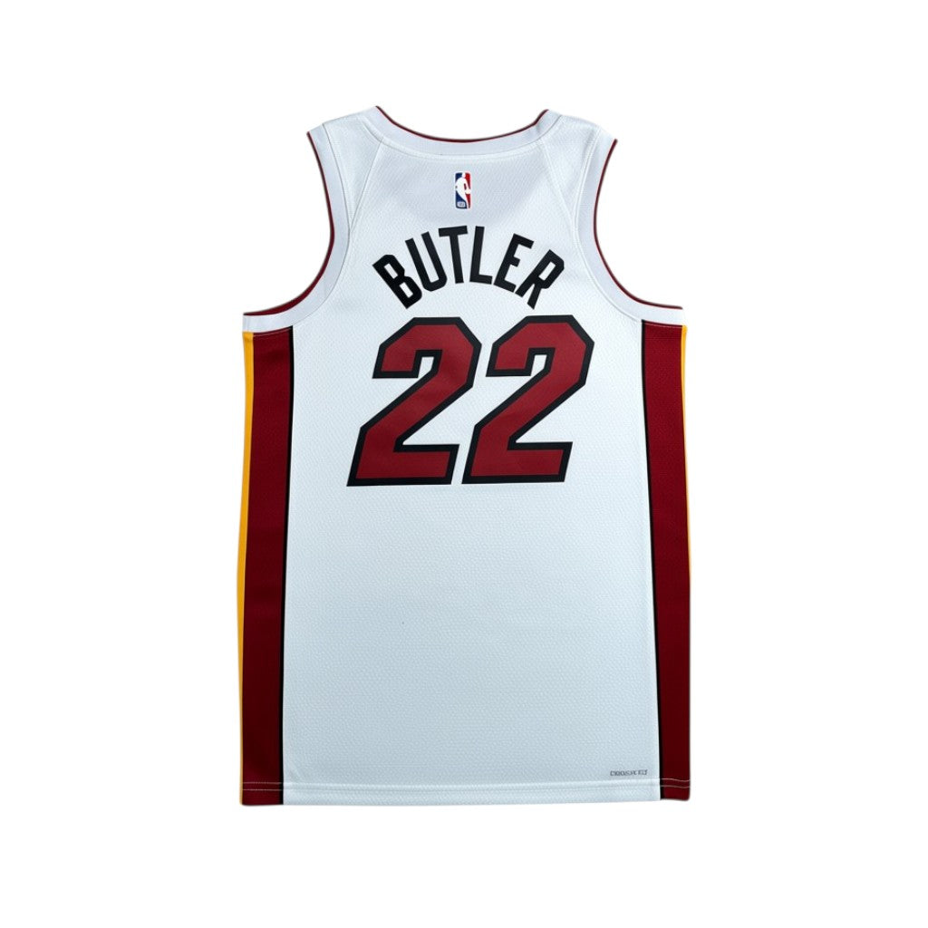 Urban Cult Miami Heat Jimmy Butler #22 white basketball jersey, size M. Features Dri-FIT technology.