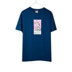 Urban Cult navy blue cotton t-shirt with Statue of Liberty graphic print on chest, size S.
