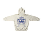 Urban Cult Nude Project Chateau Hoodie in Marshmallow cream cotton with a boxy fit and a graphic print on the back.