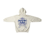 Urban Cult Nude Project Chateau Hoodie in Marshmallow cream cotton with a boxy fit and a graphic print on the back.