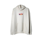 Urban Cult Nude Project Chérie Hoodie in Marshmallow cream cotton with colourful graphic logo and front pocket. Relaxed fit.
