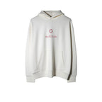 Urban Cult Nude Project Virginity Hoodie in Marshmallow cream with red graphic print and front pocket. Comfortable streetwear style.