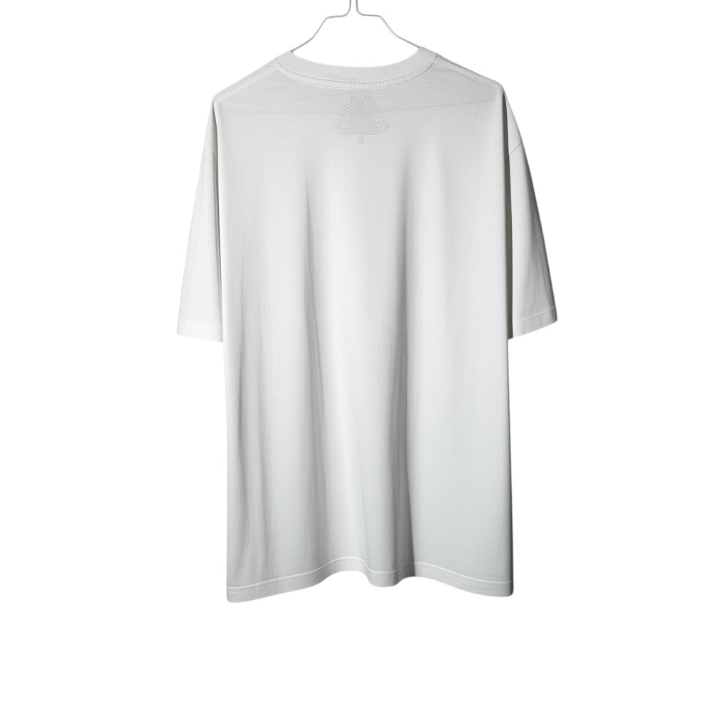 Urban Cult white cotton Palace Ich Bun T-shirt FW21, size M, with colorful Tri-Ferg logos and ICH BUN text on front.