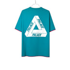 Urban Cult men's size M reversible t-shirt in teal with large white Tri-Ferg logo on back. Cotton.