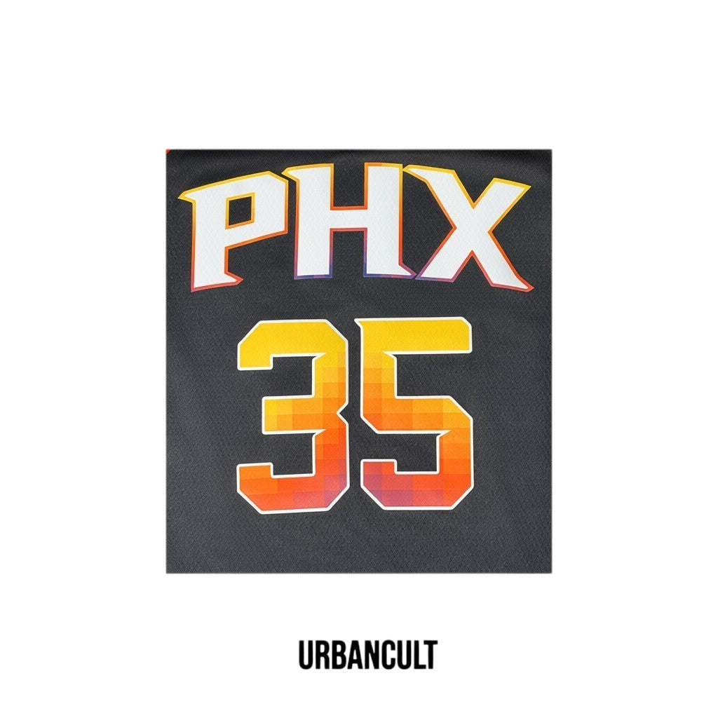 Urban Cult Jersey Basket Ufficiale Phoenix Suns Kevin Durant #35 Icon Edition nera in tessuto Nike, taglia M.