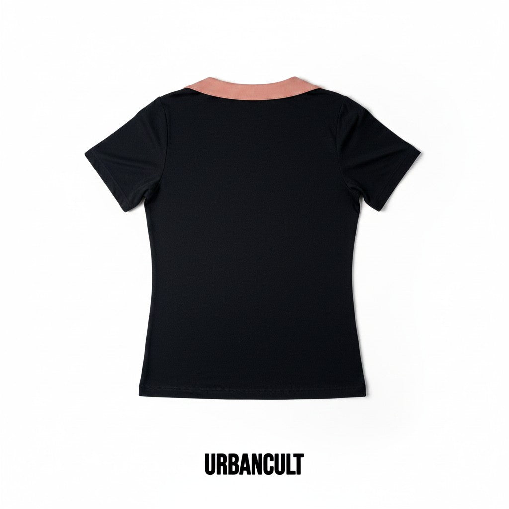 Urban Cult Kids PSG 2024/2025 black and pink Nike training top with Dri-FIT technology.