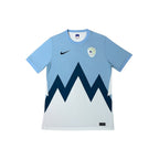 Urban Cult Slovenia 2020/2021 Home Nike football shirt, light blue with white and dark blue mountain graphic