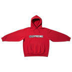 Urban Cult red cotton heavy hoodie with embroidered "SUPREME 2019" Blockbuster logo on the front. Size L.
