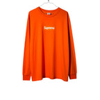 Urban Cult orange cotton Supreme Box Logo long sleeve t-shirt, size M, FW20 collection.