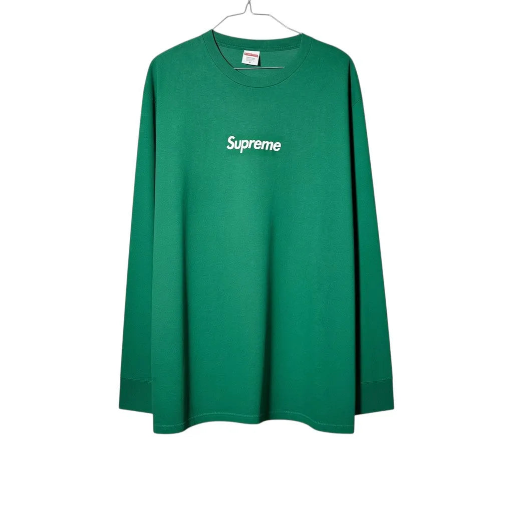 Urban Cult verde cotone Supreme Box Logo T-shirt a maniche lunghe uomo taglia M FW20