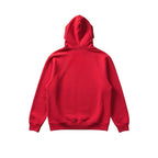 Urban Cult Felpa Supreme Raised Handstyle Hoodie in rosso acceso, cotone, con cappuccio e ricamo in rilievo.