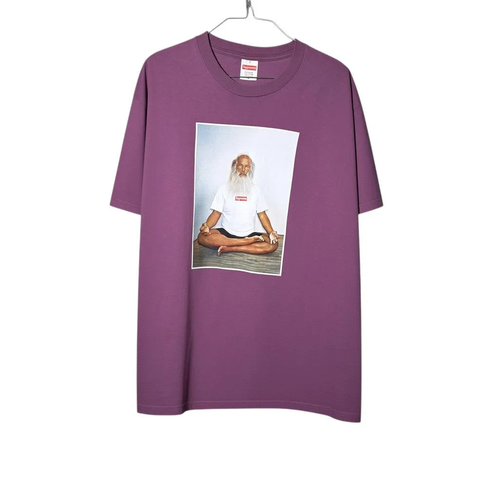 Urban Cult Supreme Rick Rubin T-shirt in Prugna Viola (Plum Violet) cotton, FW21 collection, size M, featuring a photo graphic of Rick Rubin.