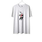 Urban Cult white cotton t-shirt with Santa Claus graphic and Supreme logo box. Size M.