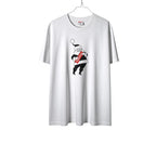 Urban Cult white cotton t-shirt with Santa Claus graphic and Supreme logo box. Size M.