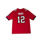 Urban Cult red Nike Tampa Bay Buccaneers Tom Brady 12 NFL jersey. Classic home game shirt.