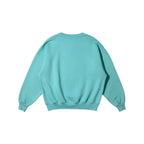Urban Cult Tiffany blue organic cotton crewneck sweatshirt with embroidered logo, stone washed finish, and oversized fit.