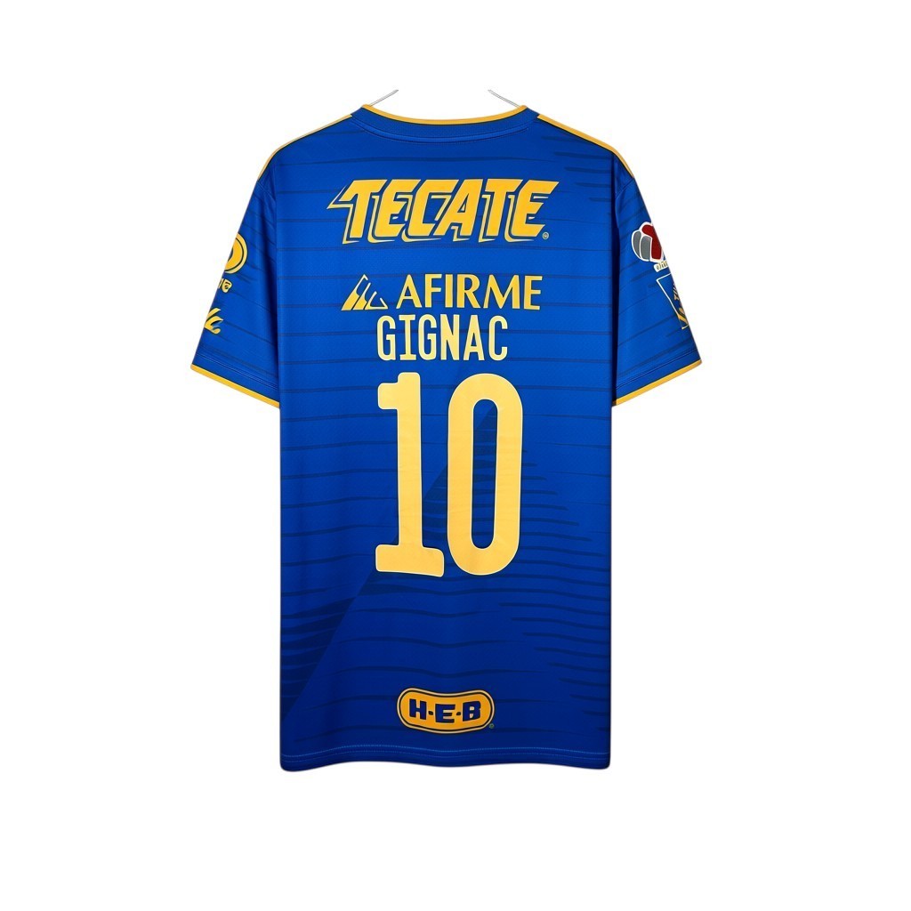 Urban Cult Maglia Ufficiale Tigres UANL Home 2020/21 Gignac #10 blu con dettagli gialli, taglia XL.