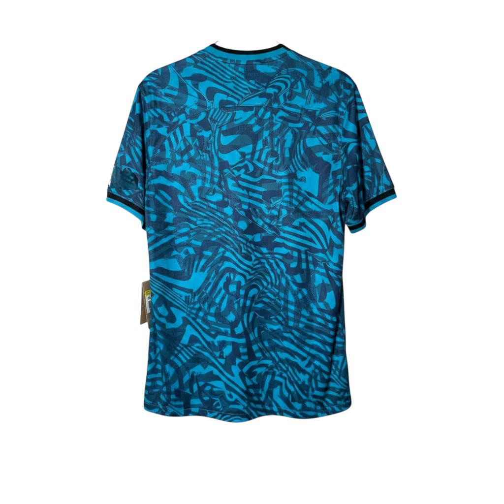 Urban Cult Tottenham Hotspur 2022/2023 third kit blue jersey with abstract geometric pattern, size S.
