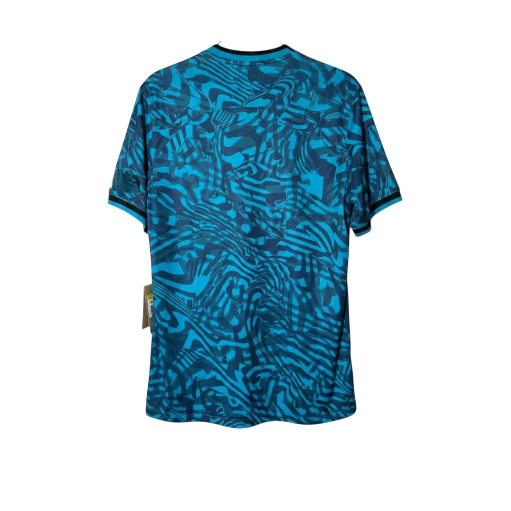 Urban Cult Tottenham Hotspur 2022/2023 third kit blue jersey with abstract geometric pattern, size S.