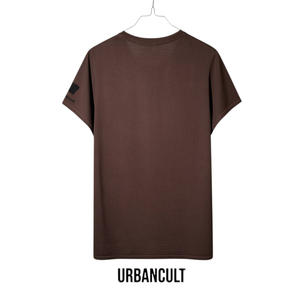 Urban Cult T-shirt marrone in cotone, collaborazione Travis Scott Cactus Jack x Fragment Design, taglia S