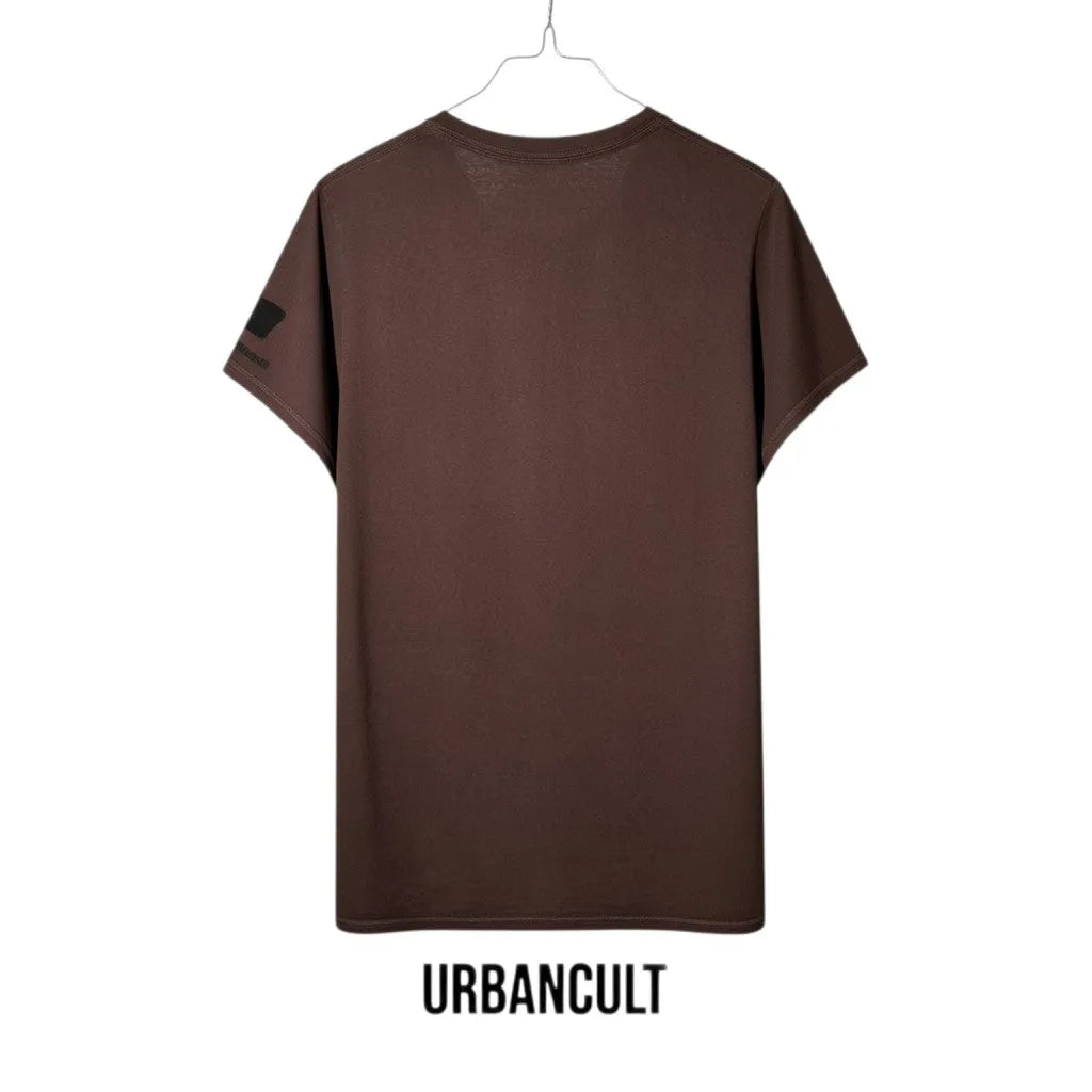 Urban Cult T-shirt marrone in cotone, collaborazione Travis Scott Cactus Jack x Fragment Design, taglia S