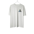 Urban Cult white cotton Tri-Ferg Tex T-shirt with colourful logo on chest and back, size S