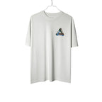 Urban Cult white cotton Tri-Ferg Tex T-shirt with colourful logo on chest and back, size S