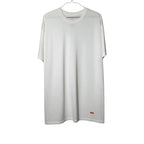 Urban Cult white cotton t-shirt with subtle red Mini Box Logo on the side, size L